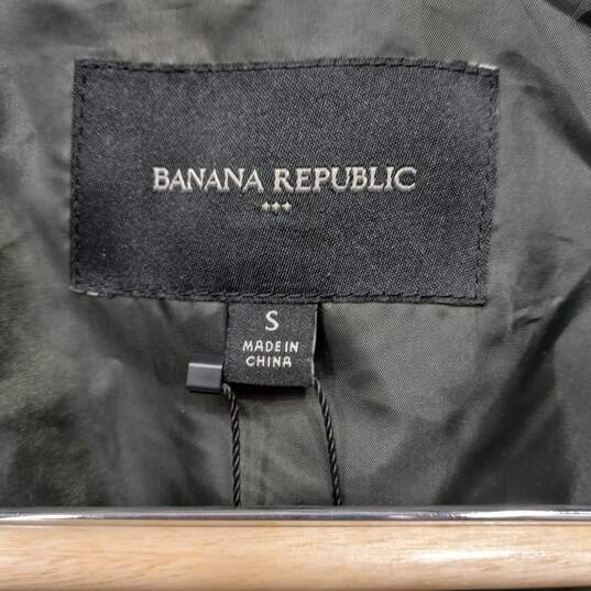 Banana Republic Men's Green Faux Suede Jacket Size Small image number 3