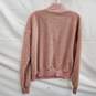 Topshop Women's Pink 1/4 Zip Fleece Pullover Sweater Size 8 image number 2