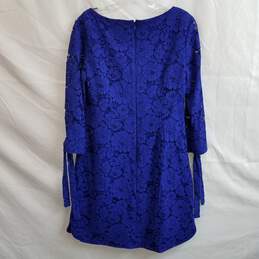 Vince Camuto purple corded lace tie sleeve shift frock dress 8 alternative image