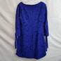 Vince Camuto purple corded lace tie sleeve shift frock dress 8 image number 2