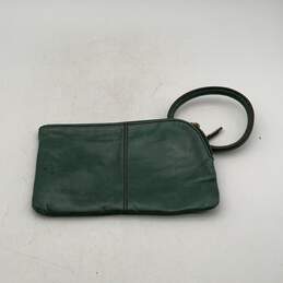 Hobo Womens Green Leather Inner Pockets Zip-Around Clutch Wristlet Wallet