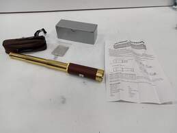 Brass Collapsible Telescope with Travel Pouch in Original Box