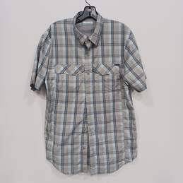 Men’s Columbia Silver Ridge Lite Plaid Short Sleeve Button-Up Shirt Sz M