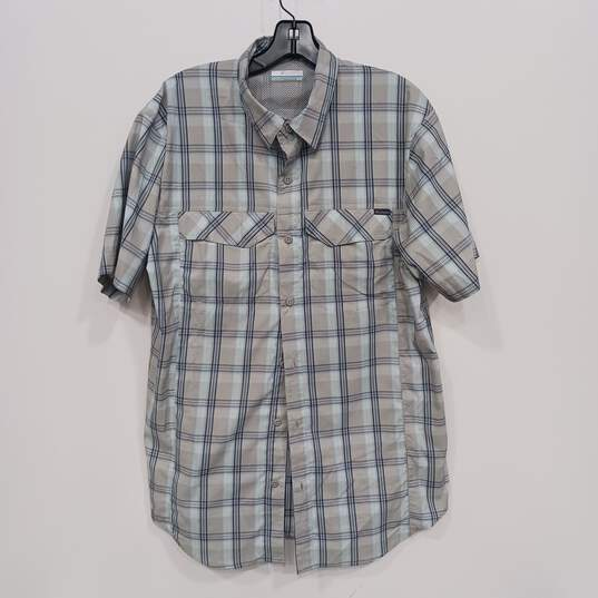 Men’s Columbia Silver Ridge Lite Plaid Short Sleeve Button-Up Shirt Sz M image number 1