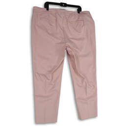 NWT Womens Pink Flat Front Welt Pocket Straight Leg Ankle Pants Size 22W alternative image