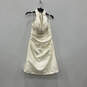 NWT Womens Ivory Sleeveless Pleated Back Zip Wedding A-Line Dress Size 6 image number 1