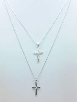 Kathy Bransfield & Artisan 925 & Brass Let Go & Let God Heart & Cross Religious Pendant Necklaces 13.2g alternative image