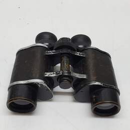 Vintage Stereo 8x Luminous Binoculars in Leather Case for Parts/Repair