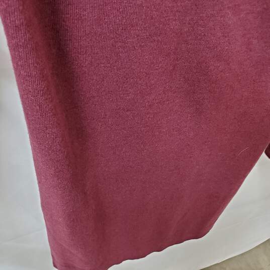 Women's Maroon Red Max Studio Size S Midi Dress Linen Blend image number 3