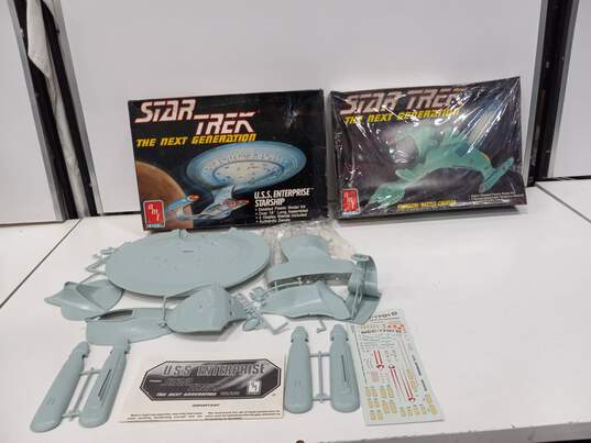 Pair of Star Trek Model Kits USS Enterprise & Klingon Battle Cruiser image number 1