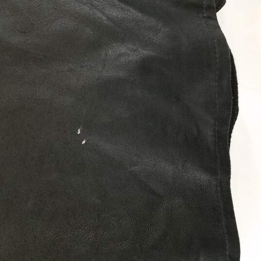 Remy Leather Men Black Leather Jacket 46 image number 9