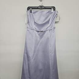 Lavender Sleeveless Bridal Dress With Belt