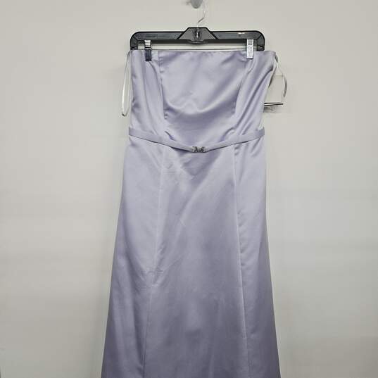 Lavender Sleeveless Bridal Dress With Belt image number 1