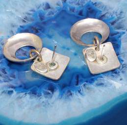 Artisan MBSF Signed Sterling Silver Dangle Earrings alternative image