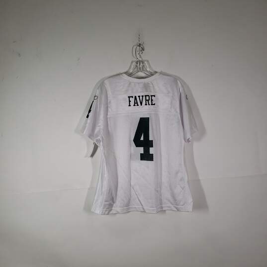Mens New York Jets Brett Favre 4 Football-NFL V-Neck Pullover Jersey Size 2XL image number 2