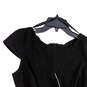 NWT Womens Black Beige Belted Round Neck Back Zip Sheath Dress Size 10 image number 3