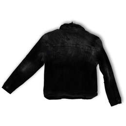 NWT Womens Gray Denim Long Sleeve Collared Pockets Button Front Jacket Sz 8 alternative image