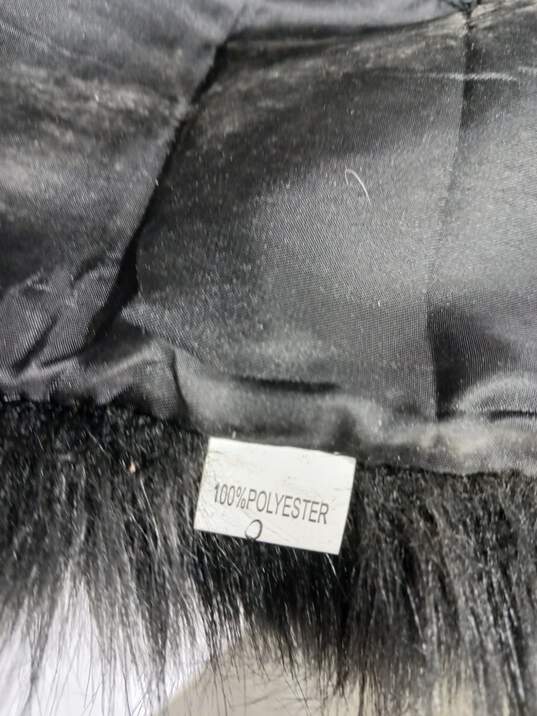 Caracilia Women's Black Faux Fur Shawl/Wrap Size S image number 3
