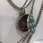 Bundle of Assorted Turquoise Stone & Silver Tone Fashion Costume Jewelry image number 7