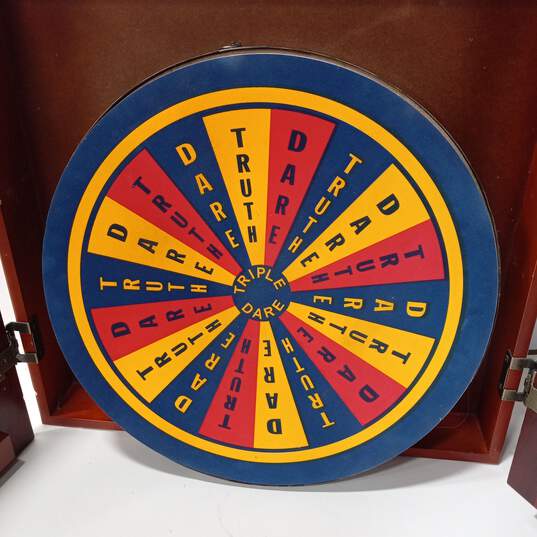 Steel Tip Double Sided Dart Board in Wooden Case image number 4