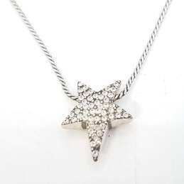 Brighton Silver Tone Crystal Rising Lopsided Star Pendant 18 In Necklace 12.6g alternative image