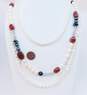 Pearl, Carnelian & Onyx Beaded Necklaces image number 5