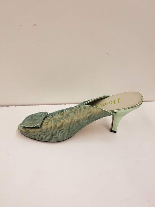 J.Renee Pleated Open Toe Mules Green 6.5 image number 1