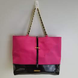 Juicy Couture Pink PVC Gold Chain Tote Bag