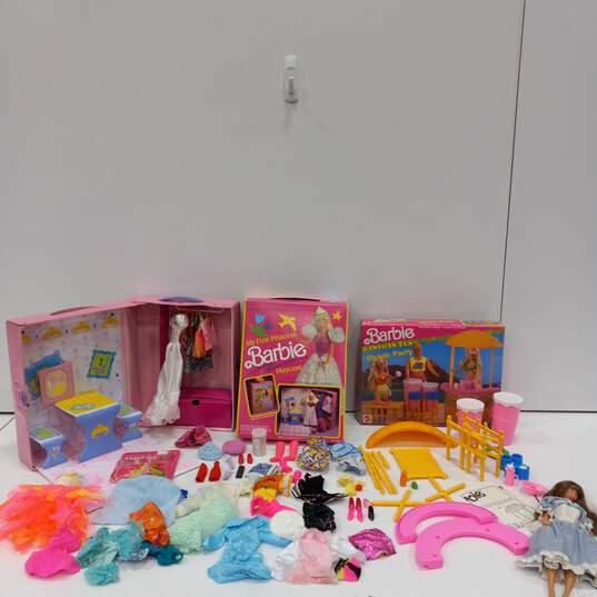 Bundle of Barbie Doll & Two Play Cases image number 1