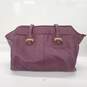 Coach Taylor Burgundy Purple Leather Alexis Carryall Handbag image number 3