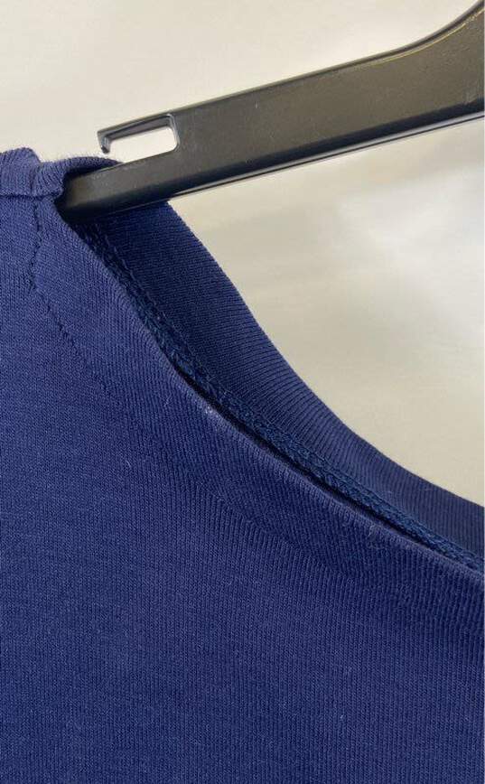 Ralph Lauren Women Navy Blue Turn Up Short Sleeve Knit Top XL image number 5