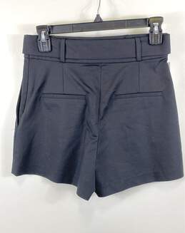 NWT Babaton Womens Black Flat Front High Waisted Tie Up Belted Chino Short Sz 4 alternative image