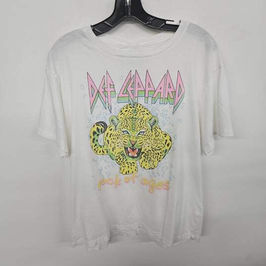 Def Leppard White Graphic Tee image number 1