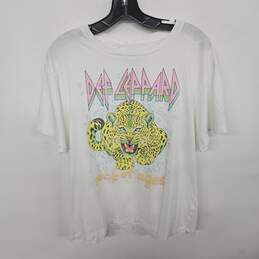 Def Leppard White Graphic Tee
