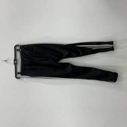 Mens Black Regular Fit Flat Front Elastic Waist Pull-On Track Pants Size S alternative image