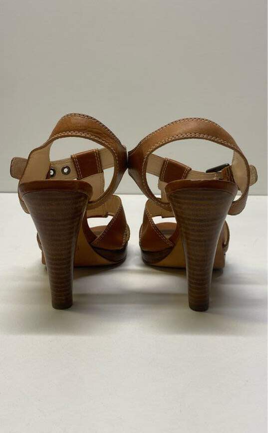 Coach Ginger Tan T-Strap Strappy Leather Sandals Women's Size 6.5B image number 4