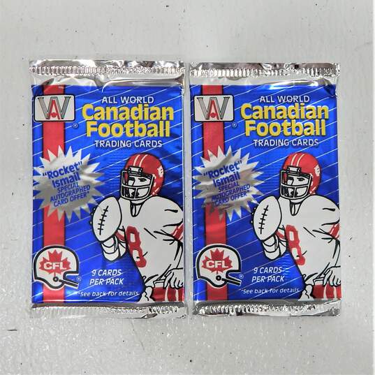 10 Factory Sealed 1991 All World CFL Football Card Packs image number 5