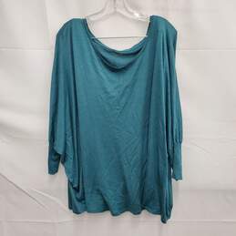 Eileen Fisher WM's Silk Blend Green Teal Color Blouse Top Size XL alternative image