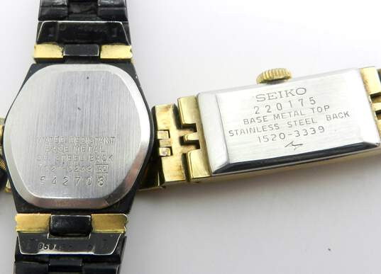 Buy the (2) Seiko Quartz Goldtone 7321-0249 & 1520-3339 Ladies Dress  Watches | GoodwillFinds
