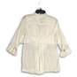 Calvin Klein Womens White Long Sleeve Button Front Blouse Top Size M image number 2