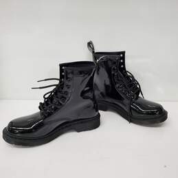 Dr. Martens Air Wair WM's 1460 Black Patent Leather Glossy 8 Hole Lace Up Boots Size 9 alternative image