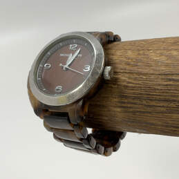 Designer Michael Kors Silver-Tone Tortoise Acrylic Analog Quartz Wristwatch
