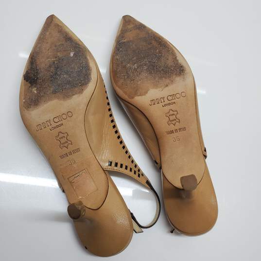 AUTHENTICATED WMNS JIMMY CHOO SLINGBACK PUMPS EURO SZ 36 image number 6