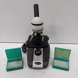 Omano Microscope w/ Labeled Specimen Slides