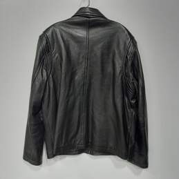 Collezione Men's Black Soft Leather Jacket Size L alternative image