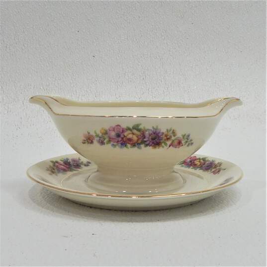 Thomas Ivory Bavaria Floral Gold Trim Gravy Boat w/ Attached Underplate & Sugar Bowl image number 5