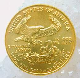 22K Yellow Gold Liberty 10 Dollar 1/4 oz Fine Gold Coin 8.5g alternative image