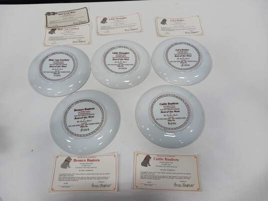 Lot of 5 Danbury Mint Best of the West Collectors Plates image number 2