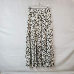 Astr Black & White Patterned Maxi Skirt WM Size S alternative image