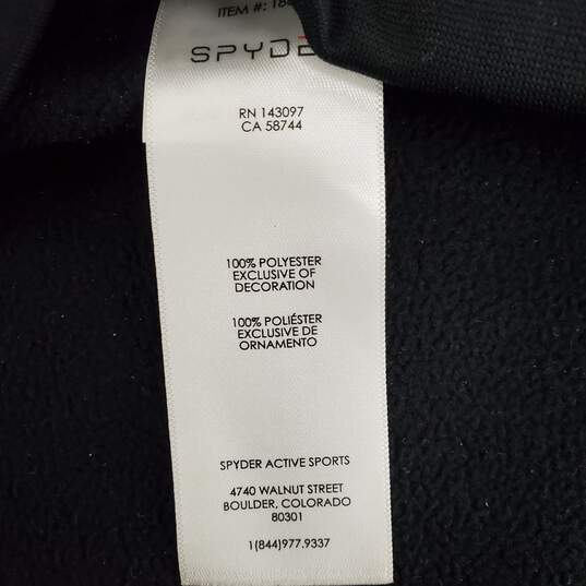 Spyder MN's 100% Polyester Black Half Zip Puller Over Size XXL image number 4